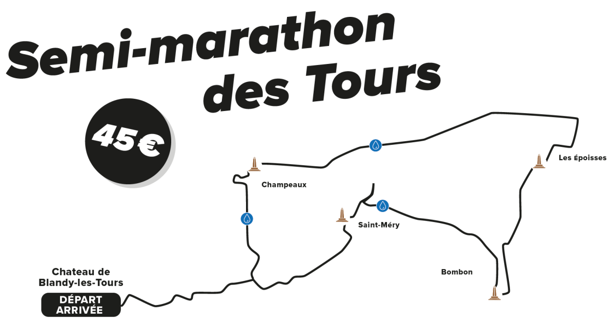 Carte du semi-marathon médiéval 2026