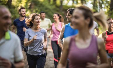 Une équipe de coureurs